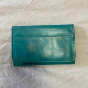 HOBO Jill Trifold wallet in turquoise